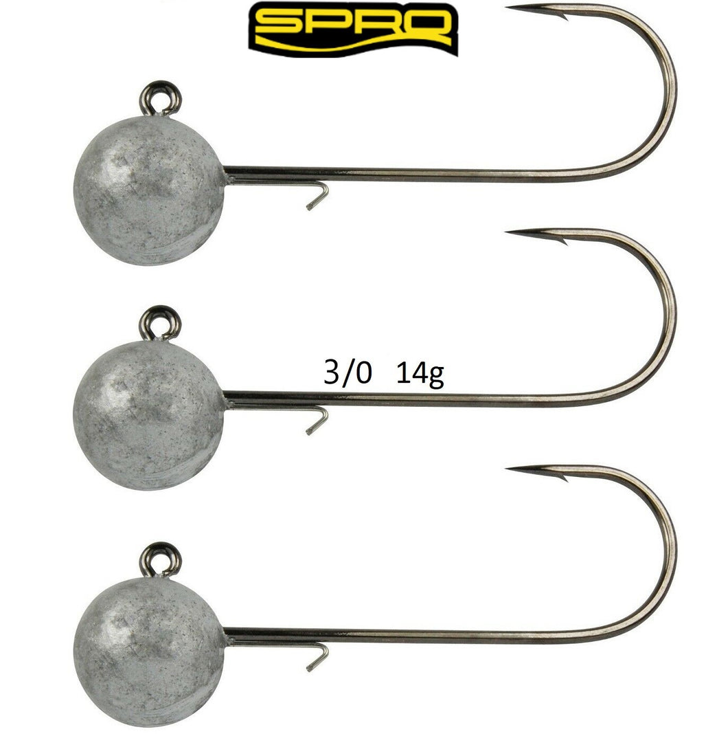 SPRO Round Jig Head HD 3/0 14g  3 Stück Gamakatsu Haken