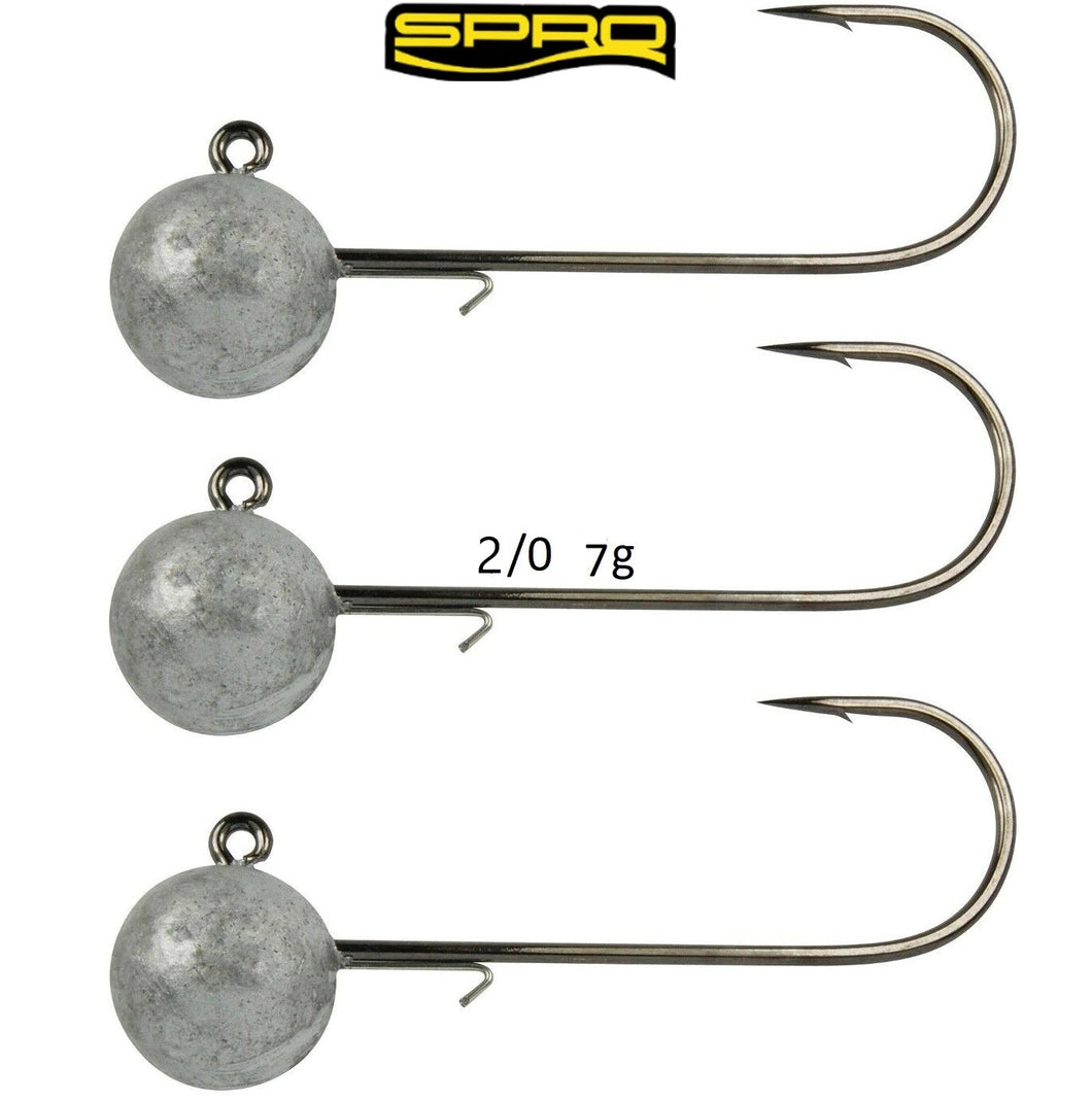 SPRO Round Jig Head HD 2/0 7g  3 Stück Gamakatsu Haken