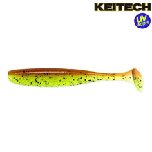 Lade das Bild in den Galerie-Viewer, Keitech Easy Shiner 3” 4” 5” , Motoroil / Chartreuse
