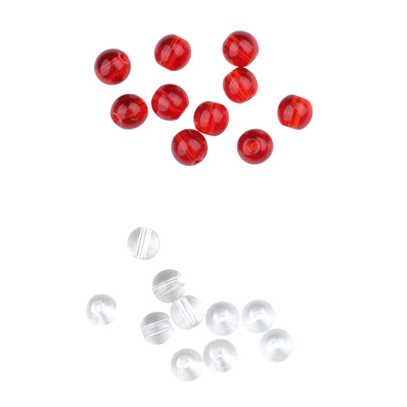 SPRO Rnd Glass Beads 6 mm/ 8 mm Clear Diamond 10Stk.