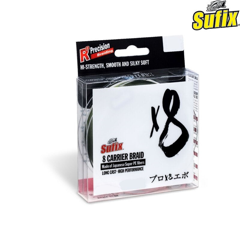 Sufix X8 Carrier Braid 0,185mm 15kg 150m Stealth Green